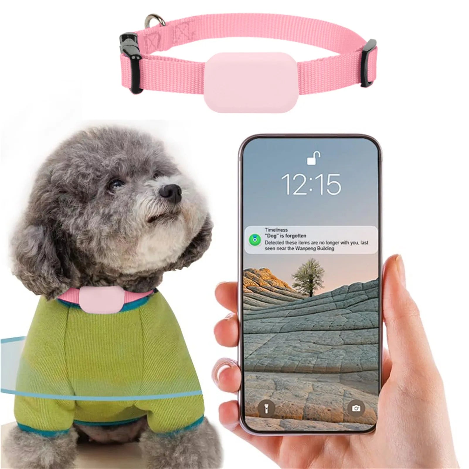 Apple Find My Pet GPS Tracker Collar for Dogs | Anti-Lost Smart Tracking Collar for iOS