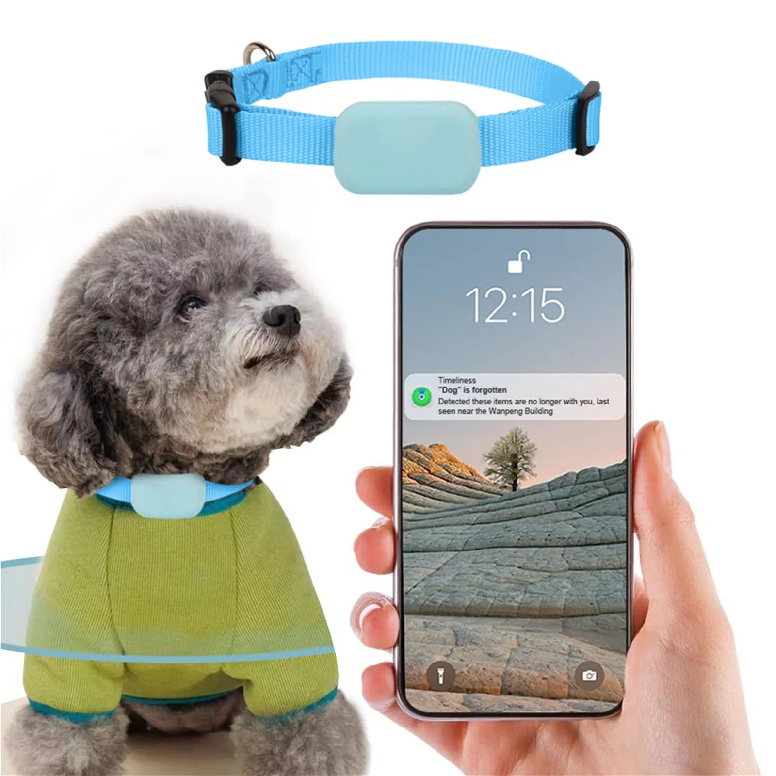 Apple Find My Pet GPS Tracker Collar for Dogs | Anti-Lost Smart Tracking Collar for iOS