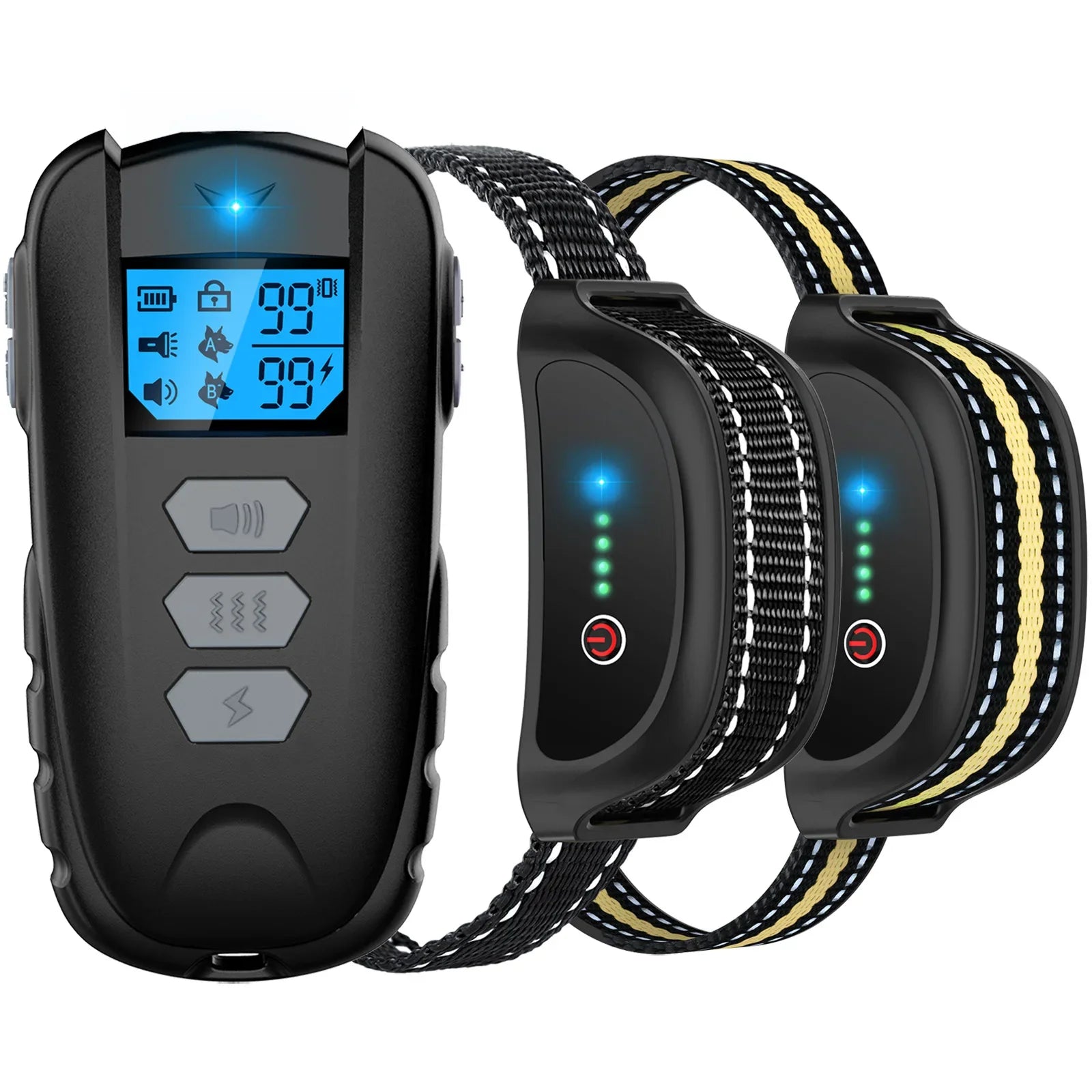 Electric Dog Training Collar | LCD Remote | 1650 FT Range | Shock Vibration Beep | All Size Dogs