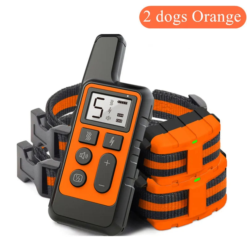 Waterproof Rechargeable Dog Training Collar with Remote | 3 Modes Beep Vibration Shock | 550 Yard Range
