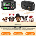 GPS dog fence collar parts diagram – LED screen contact points vibration static beep modes 60cm strap