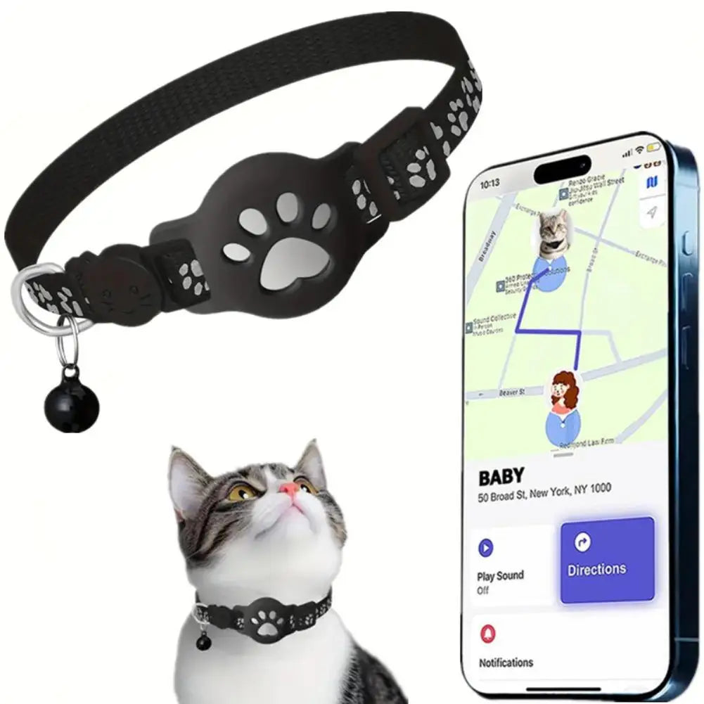 Mini GPS Cat & Dog Tracker Collar | Real-Time Anti-Lost Tracking | Waterproof | Reflective Safety Strip