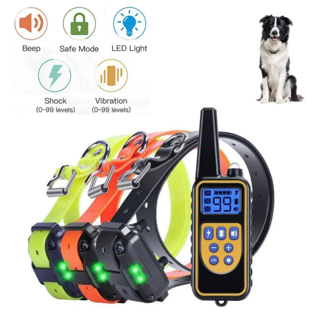 Electric Dog Training Collar | 2600 FT Remote | Shock Vibration Beep | 0-99 Levels | Waterproof | Multi-Dog
