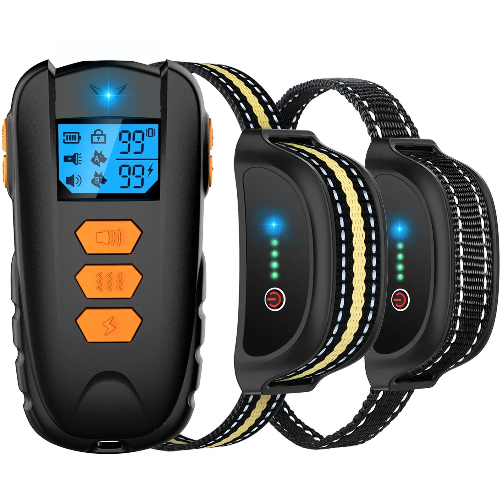 Electric Dog Training Collar | LCD Remote | 1650 FT Range | Shock Vibration Beep | All Size Dogs