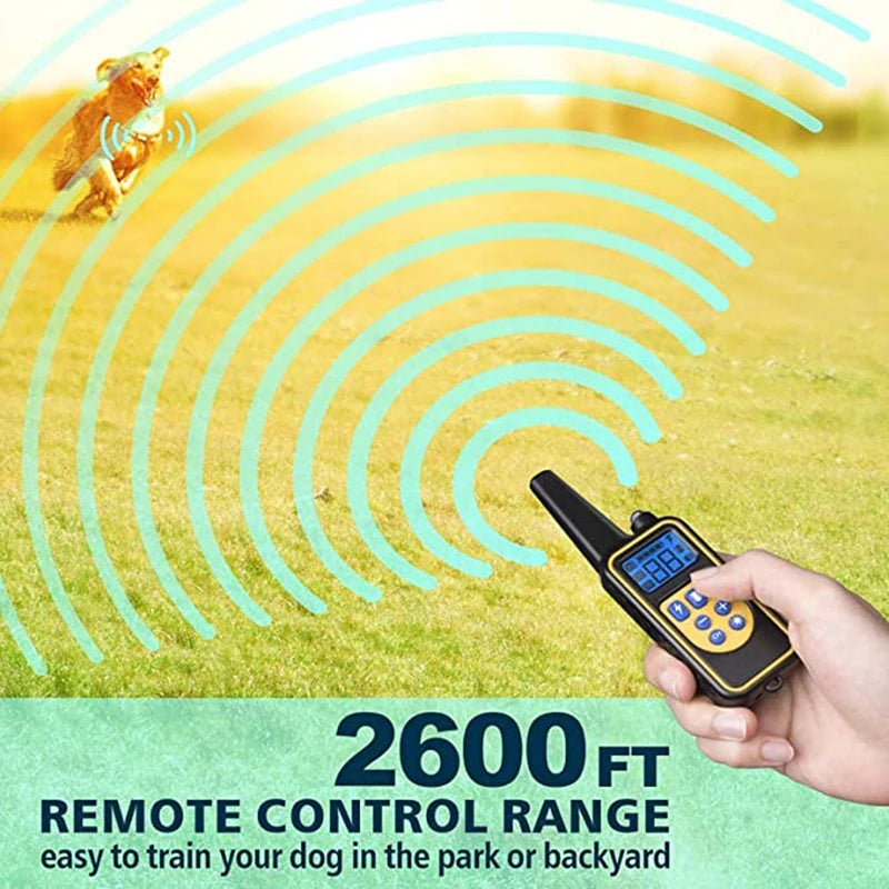 Electric Dog Training Collar | 2600 FT Remote | Shock Vibration Beep | 0-99 Levels | Waterproof | Multi-Dog