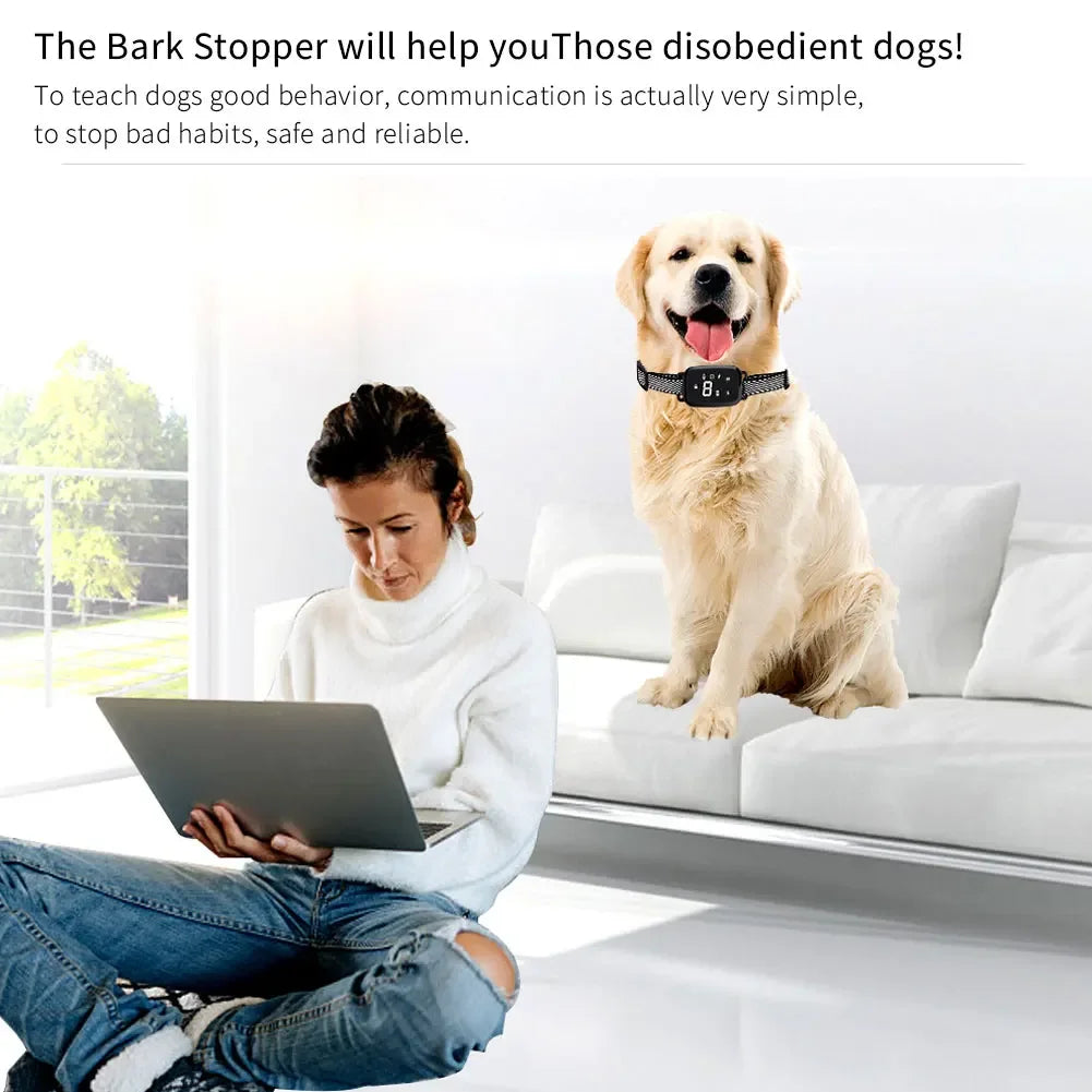 Smart Automatic Anti Bark Collar for Dogs | HD Digital Display | IP67 Waterproof | Rechargeable