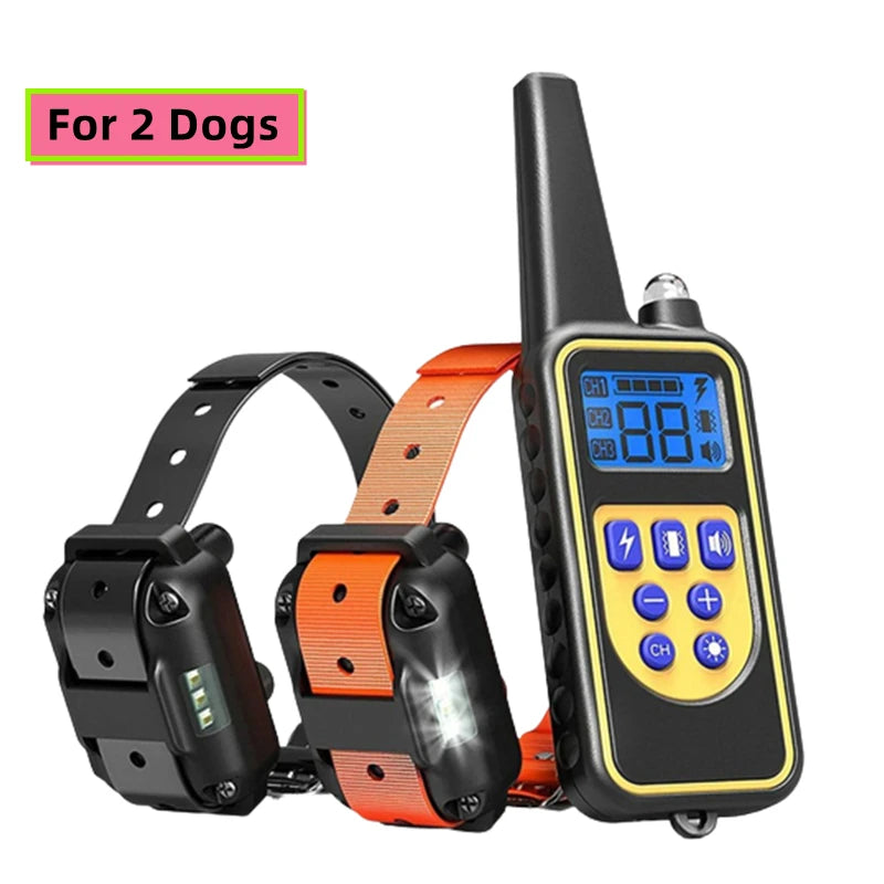 Electric Dog Training Collar | 2600 FT Remote | Shock Vibration Beep | 0-99 Levels | Waterproof | Multi-Dog