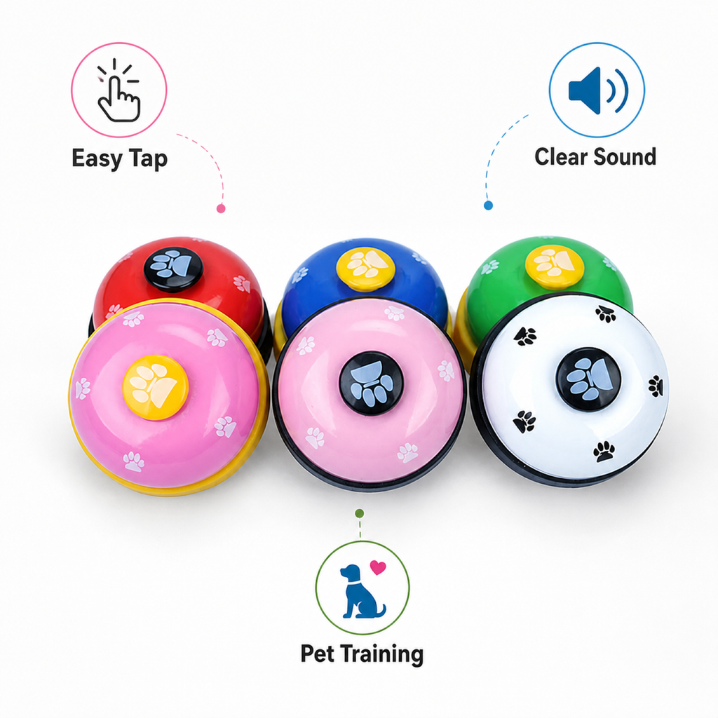 Dog training bell set in 7 colors – pet potty doorbell trainer