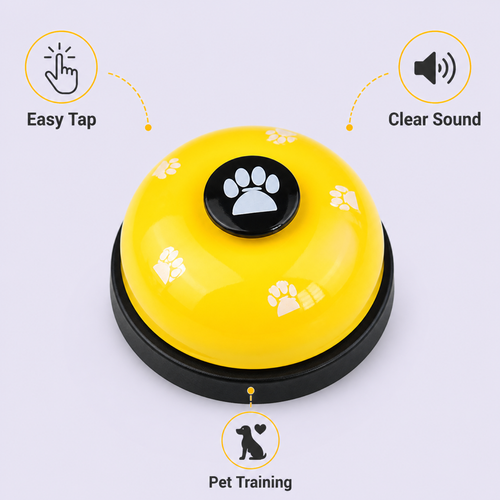 Yellow and black dog training bell – cat dog potty trainer bell